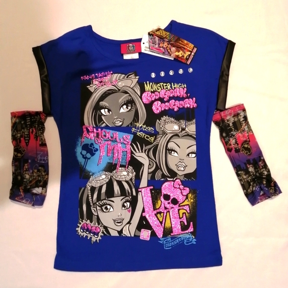 monster high Other - Monster High Girl's Shirt Arm Warmers NWT Size M/M(10/12)